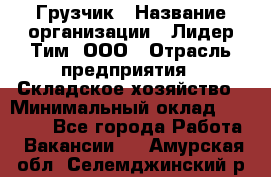 Грузчик › Название организации ­ Лидер Тим, ООО › Отрасль предприятия ­ Складское хозяйство › Минимальный оклад ­ 14 500 - Все города Работа » Вакансии   . Амурская обл.,Селемджинский р-н